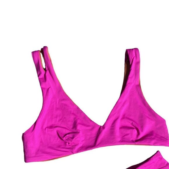 L space Nancy lee bikini bottom new bougainvillea + top not new - Picture 6 of 10